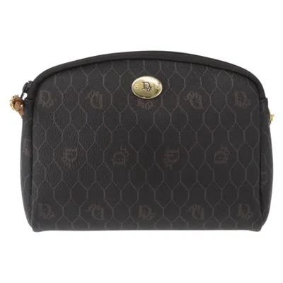 Pre-owned Dior Christian  Vintage Honeycomb Chain Canvas Gray Canvas Shoulder Bag Bag ()