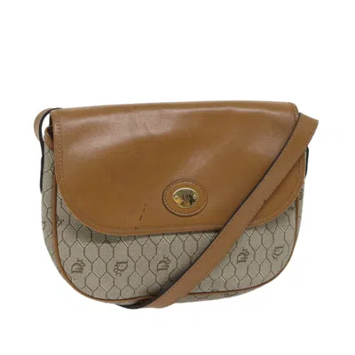 Pre-owned Dior Christian  Vintage Honeycomb Flap Crossbody Bag Canvas And Leather Beige Canvas Bag () In Sand