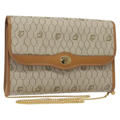 Pre-owned Dior Christian  Vintage Honeycomb Flap Crossbody Bag Coated Canvas Beige Canvas Bag () In Sand