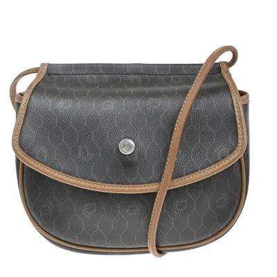 Pre-owned Dior Christian  Vintage Honeycomb Shoulder Bag Canvas And Leather Brown Pvc Shoulder Bag Bag (pre-own