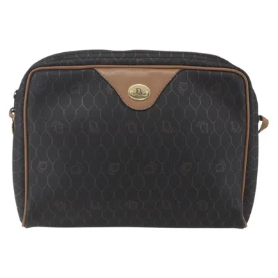 Pre-owned Dior Christian  Vintage Honeycomb Shoulder Bag Canvas Black Canvas Shoulder Bag Bag ()