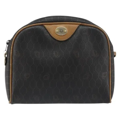 Pre-owned Dior Christian  Vintage Honeycomb Shoulder Bag Canvas Black Pvc Shoulder Bag Bag ()