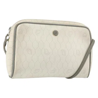 Pre-owned Dior Christian  Vintage Honeycomb Shoulder Bag Canvas White Canvas Shoulder Bag Bag ()