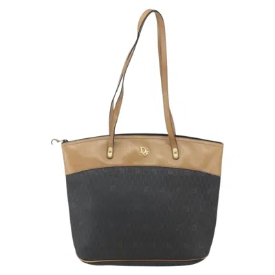 Pre-owned Dior Christian  Vintage Honeycomb Tote Bag Canvas Black Canvas Tote Bag Bag ()