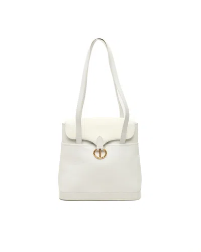 Dior Christian  Vintage Leather Bag In White