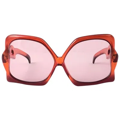 Pre-owned Dior Christian  Vintage Miss  Candy Red Oversized Optyl Sunglasses, 1970s