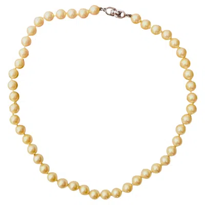 Pre-owned Dior Christian  Vintage Rare White Circle Round Beads Pearls Choker Necklace