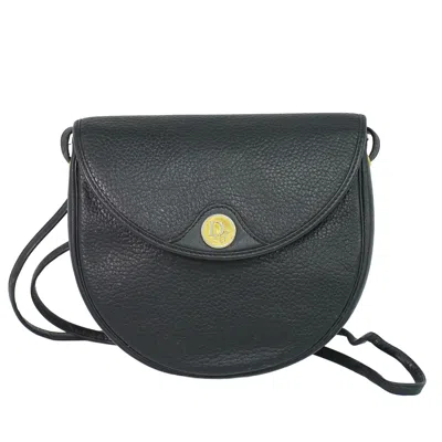 Pre-owned Dior Christian  Vintage Shoulder Bag Leather Black Leather Shoulder Bag Bag ()