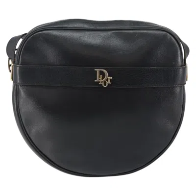 Pre-owned Dior Christian  Vintage Shoulder Bag Leather Navy Leather Shoulder Bag Bag () In Blue