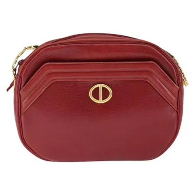 Pre-owned Dior Christian  Vintage Shoulder Bag Leather Red Leather Shoulder Bag Bag ()