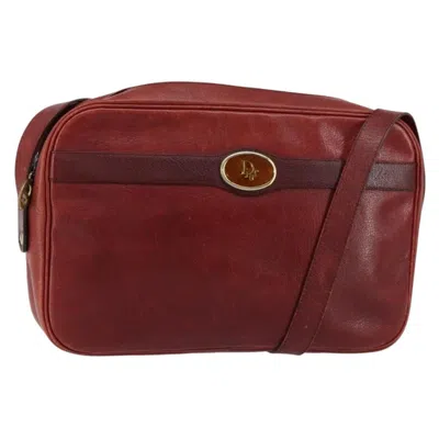 Pre-owned Dior Christian  Vintage Shoulder Bag Leather Red Leather Shoulder Bag Bag ()