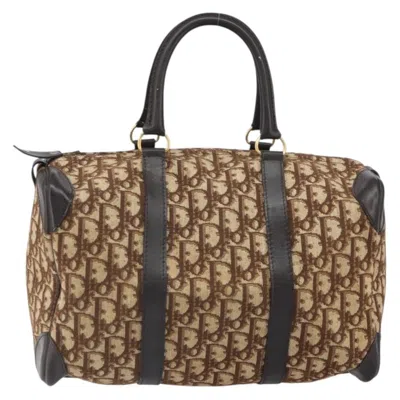 Pre-owned Dior Christian  Vintage Trotter Boston Bag Issimo Canvas Beige Canvas Travel Bag Bag () In Sand