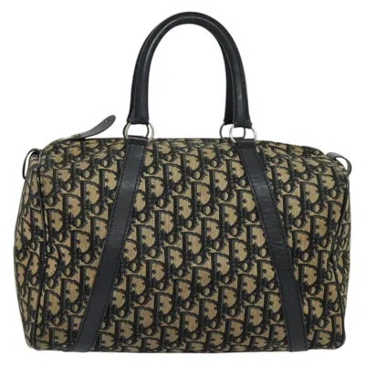 Pre-owned Dior Christian  Vintage Trotter Boston Bag Issimo Canvas Navy Canvas Bag () In Blue