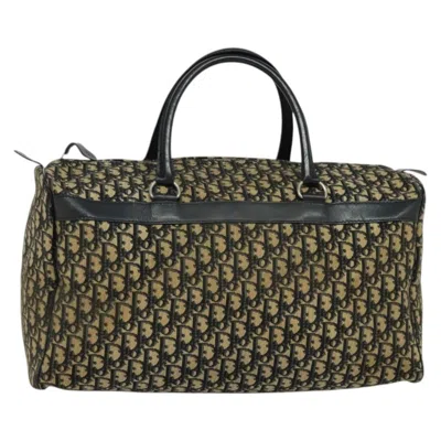 Pre-owned Dior Christian  Vintage Trotter Boston Bag Issimo Canvas Navy Canvas Travel Bag Bag () In Blue