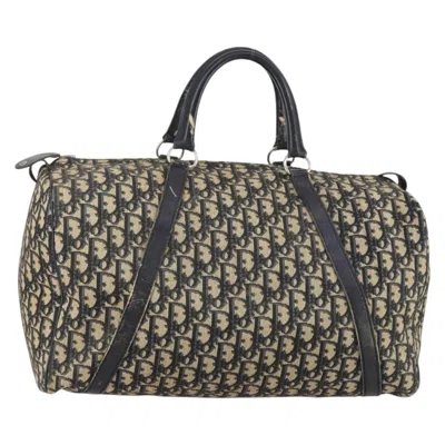 Pre-owned Dior Christian  Vintage Trotter Boston Bag Issimo Canvas Navy Canvas Travel Bag Bag () In Blue