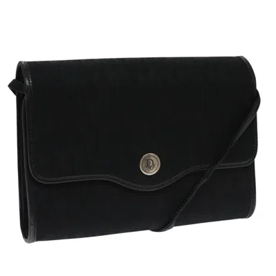 Pre-owned Dior Christian  Vintage Trotter Crossbody Bag Issimo Coated Canvas Black Canvas Shoulder Bag Bag