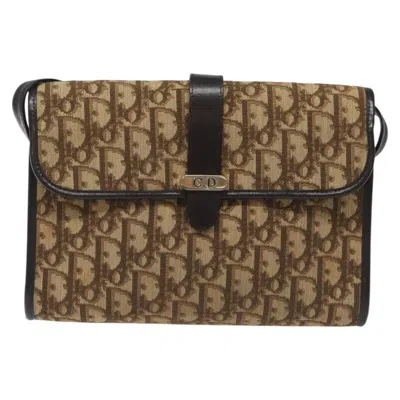 Pre-owned Dior Christian  Vintage Trotter Crossbody Bag Issimo Coated Canvas Brown Canvas Bag ()