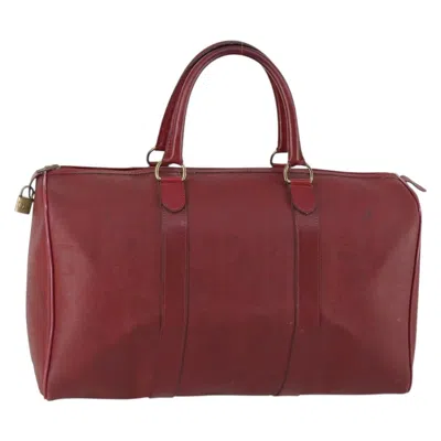 Pre-owned Dior Christian  Vintage Trotter Duffle Bag Issimo Canvas Red Pvc Travel Bag Bag ()