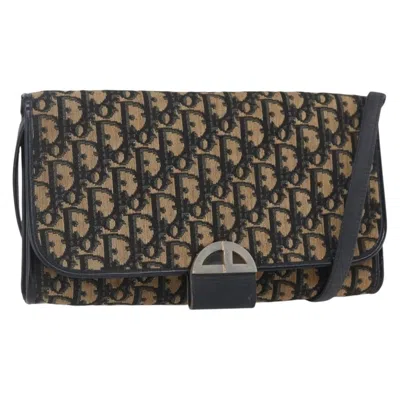 Pre-owned Dior Christian  Vintage Trotter Flap Shoulder Bag Issimo Canvas Navy Canvas Shoulder Bag Bag (pre In Blue