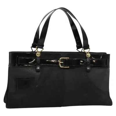 Pre-owned Dior Christian  Vintage Trotter Horizontal Tote Canvas Black Canvas Bag ()