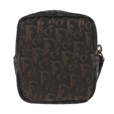 Pre-owned Dior Christian  Vintage Trotter Pouch Canvas Brown Canvas Clutche & Pouche Bag ()