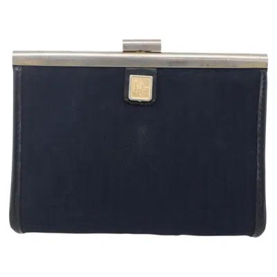 Pre-owned Dior Christian  Vintage Trotter Pouch Canvas Navy Canvas Clutche & Pouche Bag () In Blue