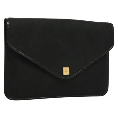 Pre-owned Dior Christian  Vintage Trotter Pouch Issimo Canvas Black Canvas Clutche & Pouche Bag ()