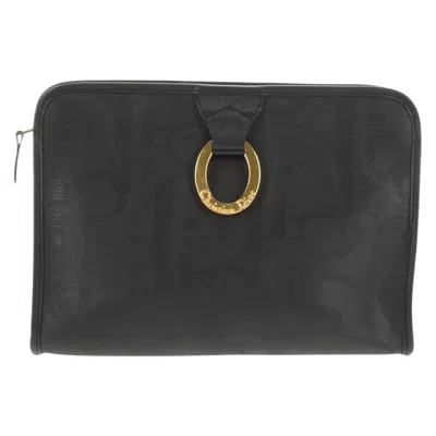 Pre-owned Dior Christian  Vintage Trotter Pouch Issimo Canvas Black Pvc Clutche & Pouche Bag ()