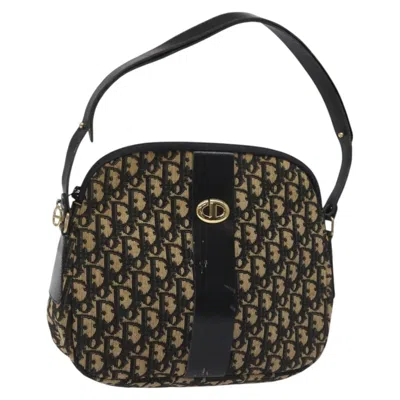 Pre-owned Dior Christian  Vintage Trotter Shoulder Bag Canvas Black Canvas Bag ()