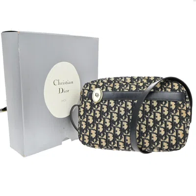 Pre-owned Dior Christian  Vintage Trotter Shoulder Bag Canvas Blue Canvas Shoulder Bag Bag ()