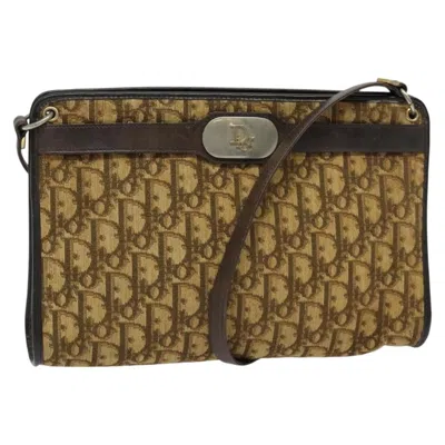 Pre-owned Dior Christian  Vintage Trotter Shoulder Bag Canvas Brown Canvas Bag ()