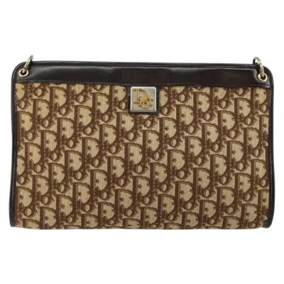 Pre-owned Dior Christian  Vintage Trotter Shoulder Bag Canvas Brown Canvas Bag ()