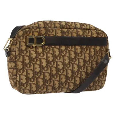 Pre-owned Dior Christian  Vintage Trotter Shoulder Bag Canvas Brown Canvas Bag ()