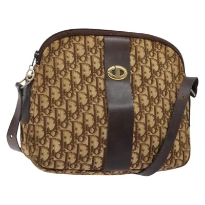 Pre-owned Dior Christian  Vintage Trotter Shoulder Bag Canvas Brown Canvas Bag ()