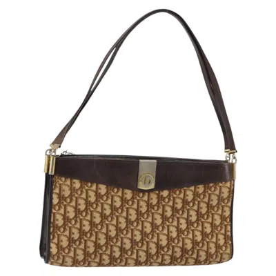Pre-owned Dior Christian  Vintage Trotter Shoulder Bag Canvas Brown Canvas Shoulder Bag Bag ()