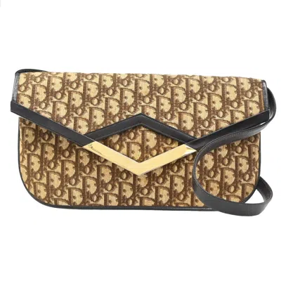 Pre-owned Dior Christian  Vintage Trotter Shoulder Bag Canvas Brown Canvas Shoulder Bag Bag ()