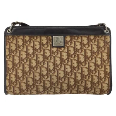 Pre-owned Dior Christian  Vintage Trotter Shoulder Bag Canvas Brown Canvas Shoulder Bag Bag ()