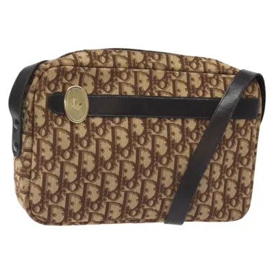 Pre-owned Dior Christian  Vintage Trotter Shoulder Bag Canvas Brown Canvas Shoulder Bag Bag ()