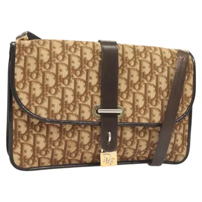 Pre-owned Dior Christian  Vintage Trotter Shoulder Bag Canvas Brown Canvas Shoulder Bag Bag ()