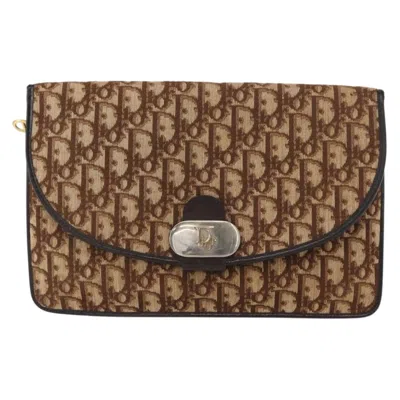 Pre-owned Dior Christian  Vintage Trotter Shoulder Bag Canvas Brown Canvas Shoulder Bag Bag ()