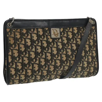 Pre-owned Dior Christian  Vintage Trotter Shoulder Bag Canvas Navy Canvas Bag () In Blue