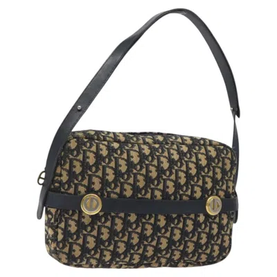 Pre-owned Dior Christian  Vintage Trotter Shoulder Bag Canvas Navy Canvas Shoulder Bag Bag () In Blue