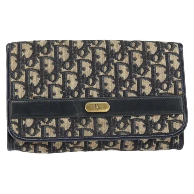Pre-owned Dior Christian  Vintage Trotter Shoulder Bag Canvas Navy Canvas Shoulder Bag Bag () In Blue