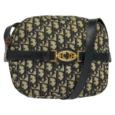 Pre-owned Dior Christian  Vintage Trotter Shoulder Bag Canvas Navy Canvas Shoulder Bag Bag () In Blue