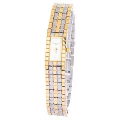 Pre-owned Dior Christian  Vintage, Two-tone Bracelet Watch, C. 1990s In Multi