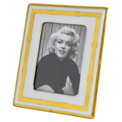 Pre-owned Dior Christian  White And Gilded Ceramic Picture Frame, Circa 1980