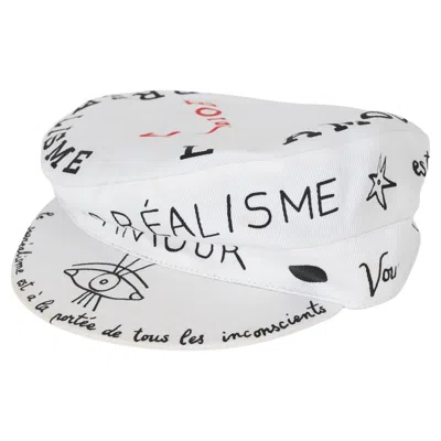 Pre-owned Dior Christian  White Cotton 2018 Daydream Words Cap Hat 57