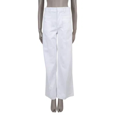 Pre-owned Dior Christian  White Cotton 2022  8 Flared Jeans Pants 36 Xs