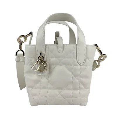 Pre-owned Dior Christian  White Leather Handbag Shoulder Bag ()