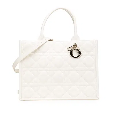 Pre-owned Dior Christian  White Leather Handbag Shoulder Bag ()
